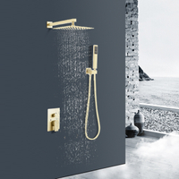 JDOOR Hotel Gold Showers Set System مجموعة خلاط دش الحمام